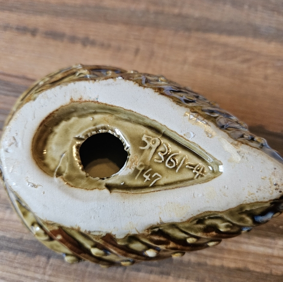 Vintage Glazed Ceramic Conch Seashell Tea Light Votive Holder Numbered Beach - Picture 4 of 5